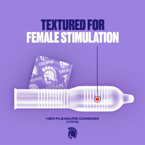 Trojan Pleasure Pack Condoms Assorted Latex Condoms Perspective: right
