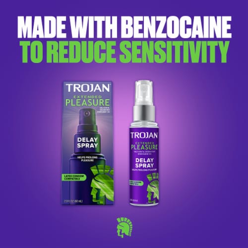 Trojan™ Extended Pleasure Delay Spray Perspective: right