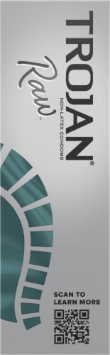 Trojan® Raw™ Pure Feel™ Non-Latex Lubricated Condoms Perspective: right