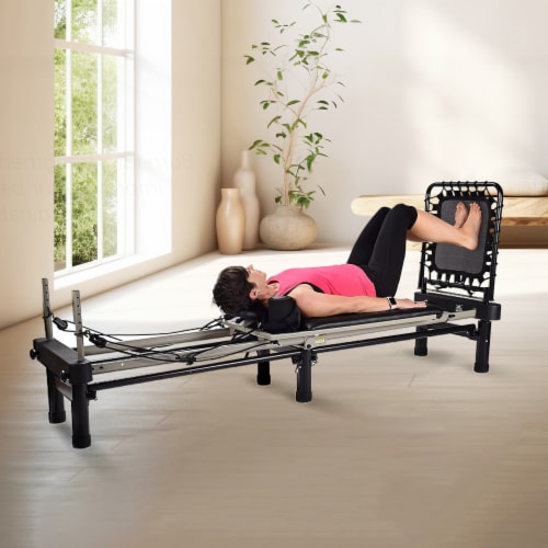 Aero Pilates Premier 700 Foldable Reformer Fitness Machine with Cardio