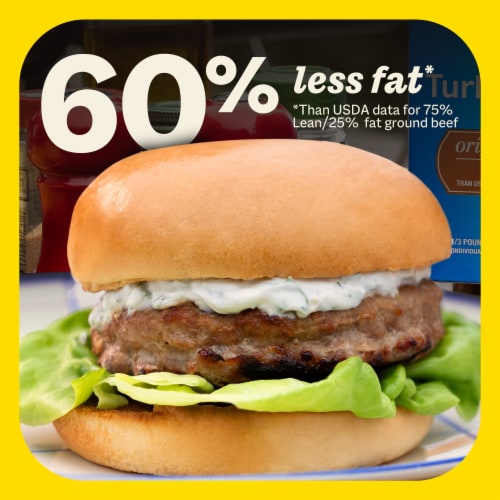 Butterball Frozen Turkey Burgers, Original Seasoned, 1/3 lb Patties, 6 Count/2 lbs Perspective: right