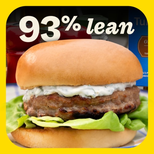 Butterball Frozen Turkey Burgers, All Natural White, 1/4 lb Patties, 6 Count/ 1.5 lbs Perspective: right