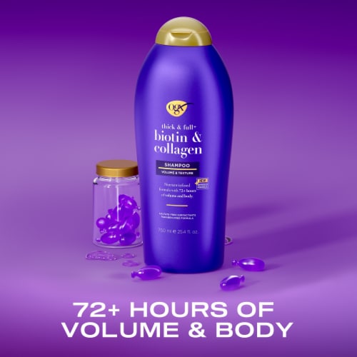 OGX Thick & Full + Biotin & Collagen Volumizing Conditioner Nutrient-Infused Perspective: right