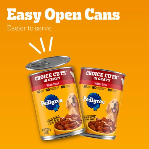 Pedigree Choice Cuts In Gravy Adult Canned Soft Wet Dog Food Beef Perspective: right