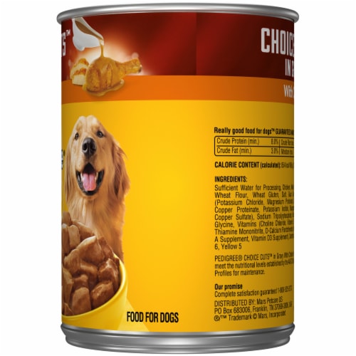 Pedigree Choice Cuts in Gravy with Chicken Wet Dog Food Perspective: right