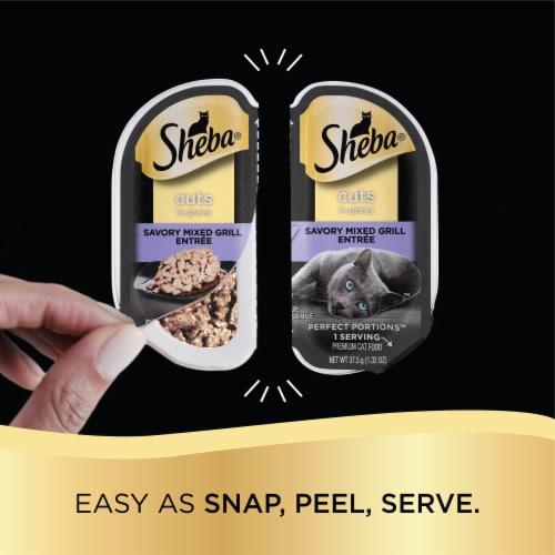 Sheba Perfect Portions Cuts in Gravy Savory Mixed Grill Entree Adult Wet Cat Food Perspective: right