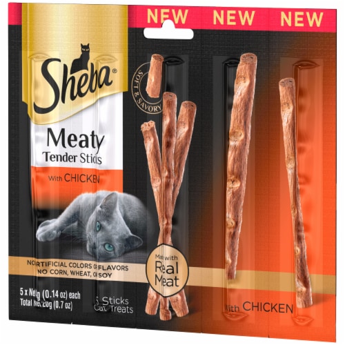 Sheba Meaty Tender Sticks with Chicken Cat Treats Perspective: right
