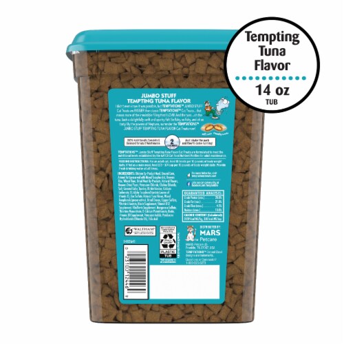 Temptations Jumbo Stuff Tempting Tuna Flavor Cat Treats Value Size Perspective: right