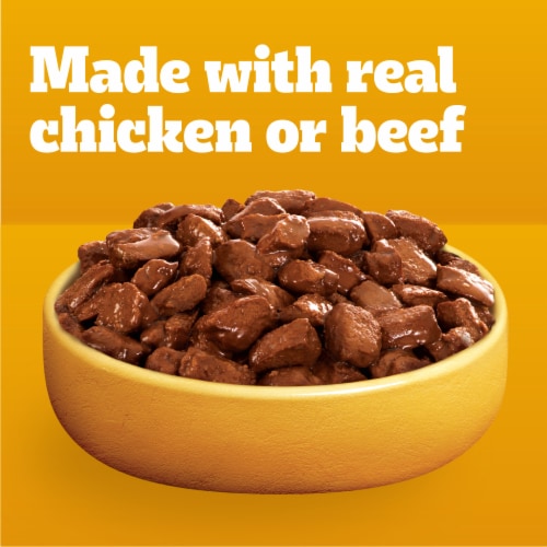 Pedigree Choice Cuts In Gravy Soft Wet Dog Food Pouch Chicken Filet Mignon & Beef Variety Pack Perspective: right