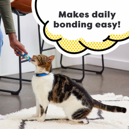 Temptations Creamy Puree with Tuna Lickable Squeezable Adult Cat Treats Perspective: right