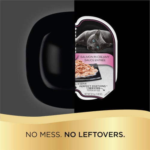 SHEBA PERFECT PORTIONS Bistro Salmon in Creamy Sauce Adult Wet Cat Food Perspective: right
