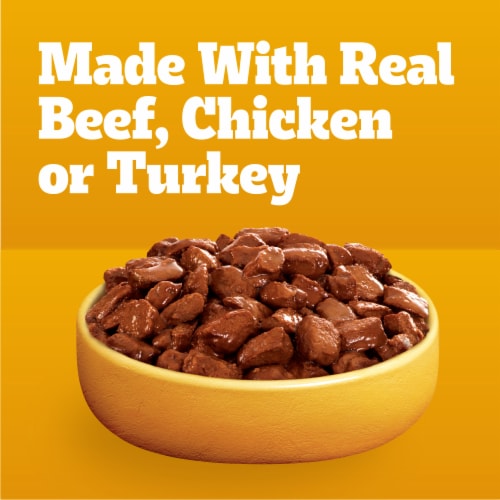 Pedigree High Protein Soft Wet Dog Food Pouches Chicken & Turkey Beef & Pork Chicken & Beef Perspective: right