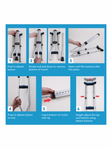 Carex Folding Crutches Perspective: right