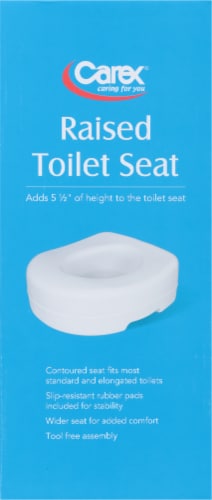 Carex Toilet Seat Riser - Adds 5.5 Inches - 300 Pound Weight Capacity - Slip-Resistant Perspective: right