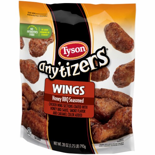 Tyson Any'tizers Honey BBQ Seasoned Wings Perspective: right