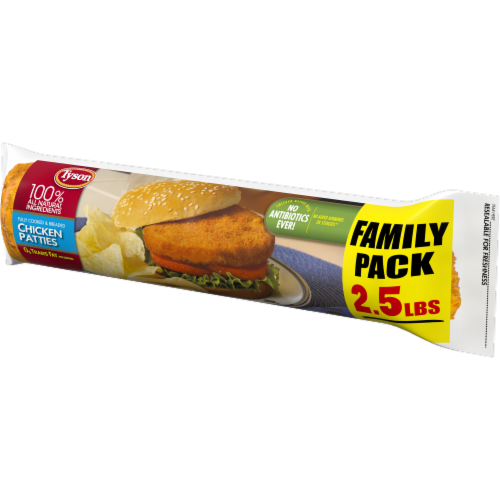 Tyson® Fully Cooked Chicken Patties Perspective: right