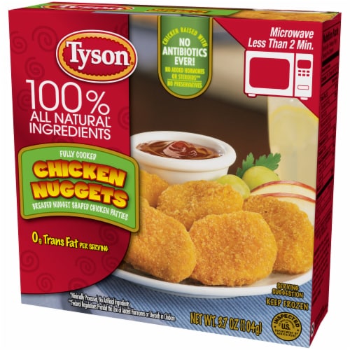 Tyson Fully Cooked Chicken Nuggets Perspective: right
