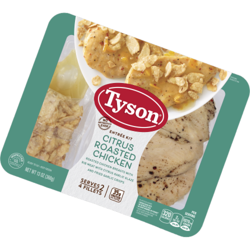 Tyson® Fully Cooked Citrus Roasted Chicken Frozen Entrée Kit Perspective: right