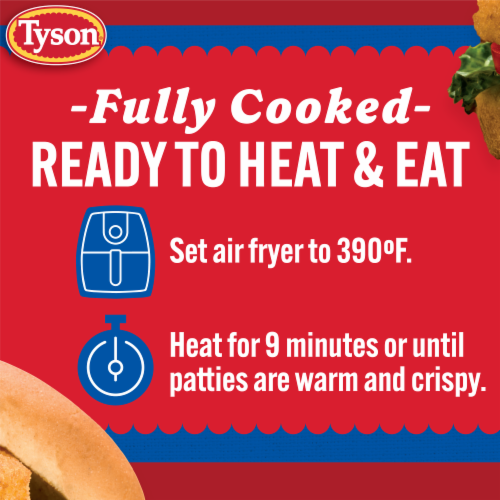 Tyson Frozen Chicken Patties Perspective: right