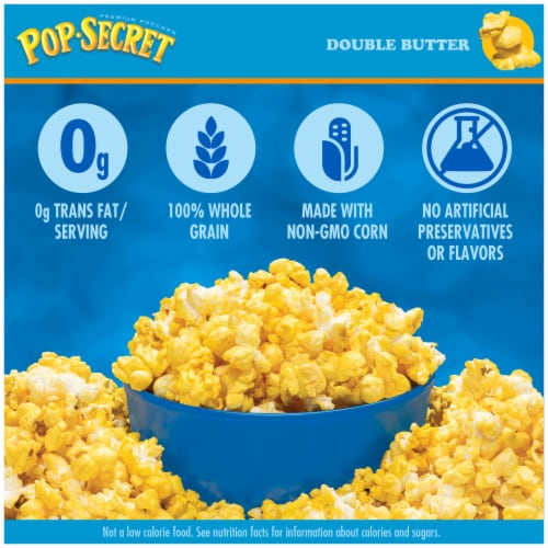 Pop Secret Double Butter Flavor Microwave Popcorn Perspective: right