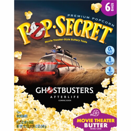 Pop Secret Popcorn Movie Theater Butter Microwave Popcorn 3.2 Oz Sharing Bags Perspective: right