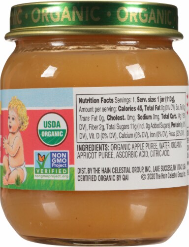 Earth's Best Stage 2 Organic Apples & Apricots Jar Perspective: right
