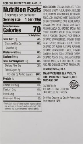 Earth's Best® Organic Strawberry Sunny Days Snack Bars Perspective: right