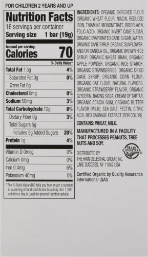Earth's Best® Organic Strawberry Sunny Days Snack Bars Perspective: right