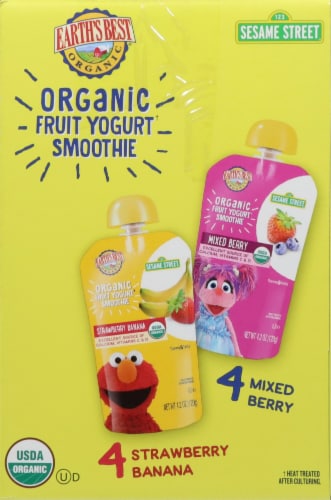 Earth's Best® Sesame Street Strawberry Banana Fruit Yogurt Smoothies Variety Pack Perspective: right