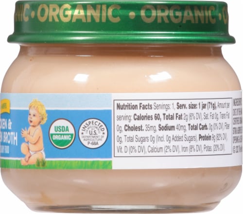Earth's Best® Organic Chicken & Chicken Broth Stage 1 Baby Food Perspective: right