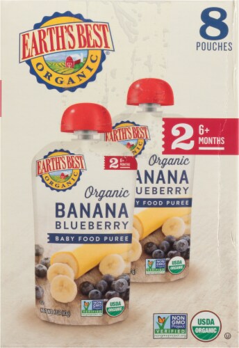 Earth's Best® Organic Banana Blueberry Stage 2 Baby Food Perspective: right