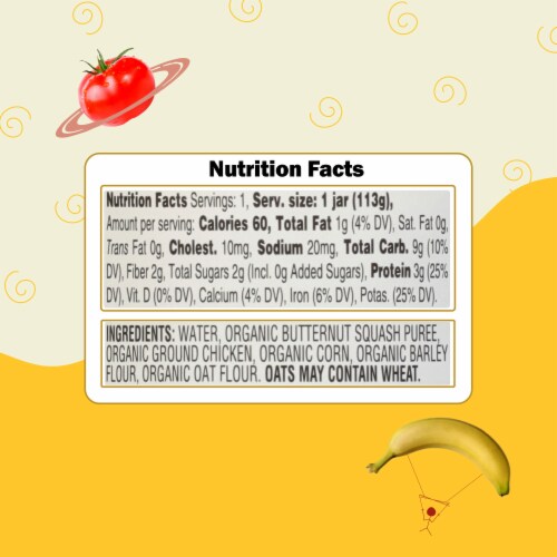 Earth's Best Organic Chicken & Brown Rice Stage 2 Baby Food Perspective: right