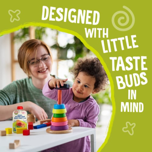 Earth's Best Organic Baby Food Pouches, 6+ Months, Butternut Squash, Sweet Peas & Mango Puree Perspective: right