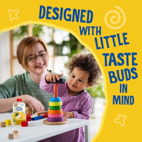 Earth's Best Organic Baby Food Pouches, 9+ Months, Pasta & Veggie Puree, Mac & Cheese with Veggies Perspective: right