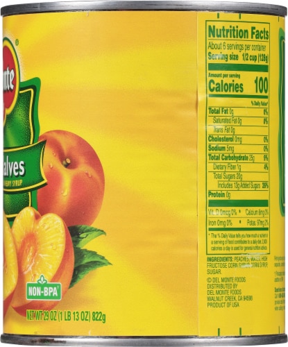 Del Monte® Yellow Cling Peach Halves in Heavy Syrup Perspective: right