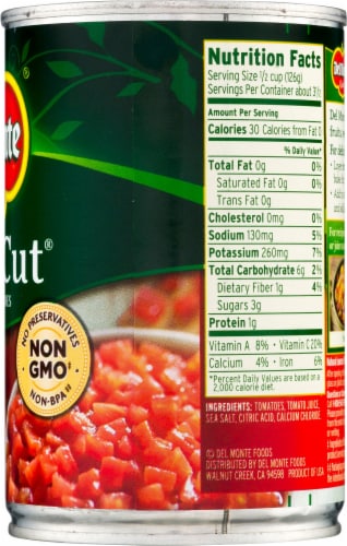 Del Monte Petite Cut Diced Tomatoes Perspective: right