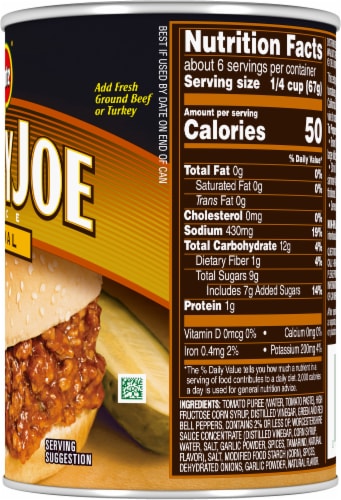 Del Monte Original Sloppy Joe Sauce Perspective: right