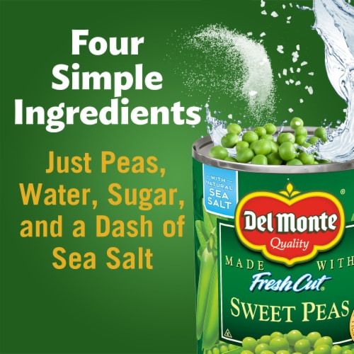 Del Monte® Fresh Cut Sweet Peas Canned Vegetables Perspective: right