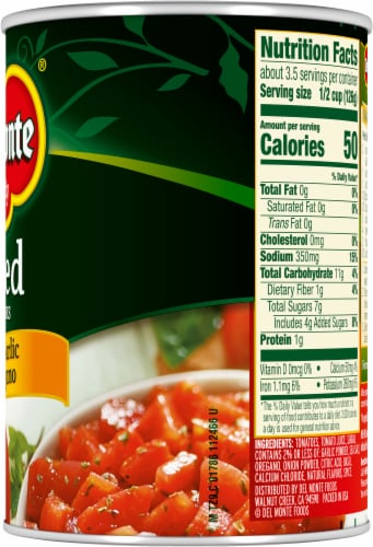 Del Monte® Diced Tomatoes with Basil Garlic & Oregano Perspective: right