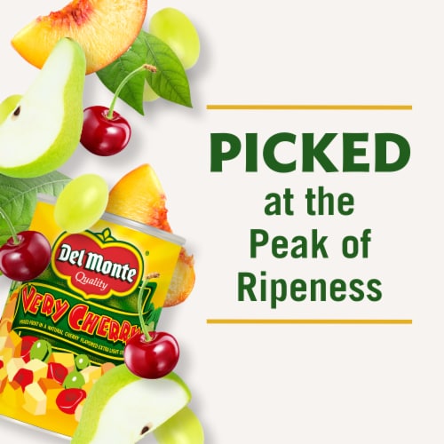 Del Monte Very Cherry Flavored Mixed Fruit in Extra Light Syrup Perspective: right