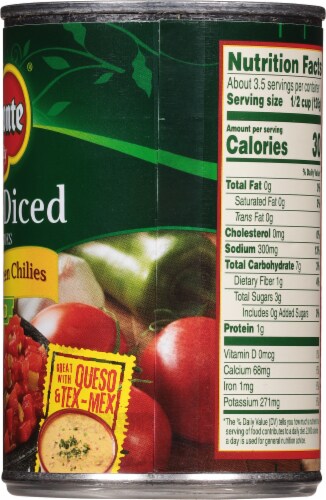 Del Monte Petite Diced Tomatoes with Hatch Green Chilies Perspective: right