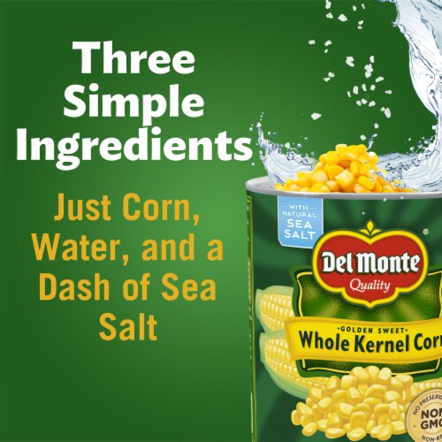 DEL MONTE® Golden Sweet Whole Kernel Corn Canned Vegetables Perspective: right