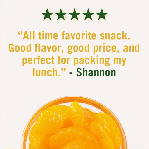 Del Monte Mandarin Orange Fruit Cup Snacks in 100% Juice Perspective: right