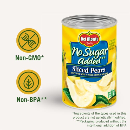 Del Monte® No Sugar Added Sliced Pears in Water Perspective: right