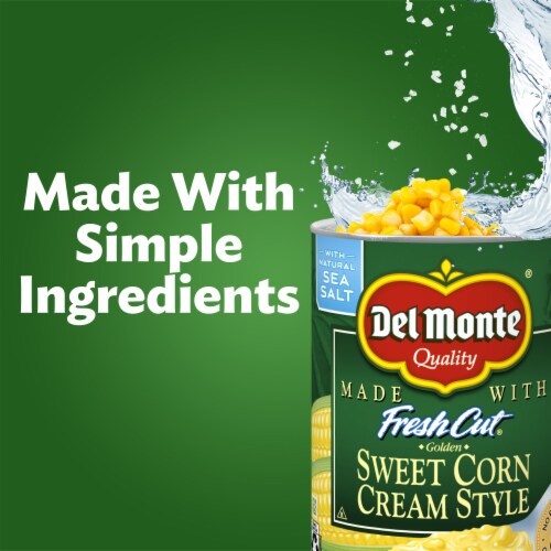 Del Monte® Fresh Cut Golden Sweet Canned Cream Corn Canned Vegetables Perspective: right