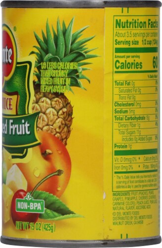Del Monte 100% Juice Chunky Mixed Fruit Perspective: right