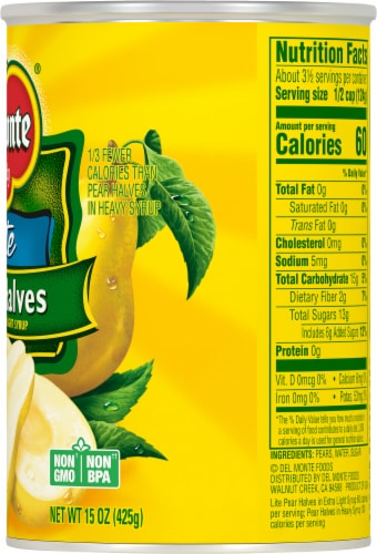 Del Monte® Lite Pear Halves in Extra Light Syrup Perspective: right