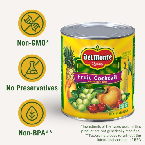 DEL MONTE® Fruit Cocktail in Extra Light Syrup Canned Fruit Perspective: right
