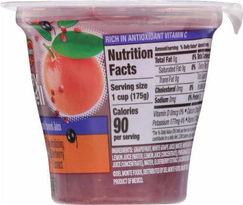 Del Monte® Stay Well Grapefruit in Pomegranate Flavored Juice Fruit Cup Perspective: right