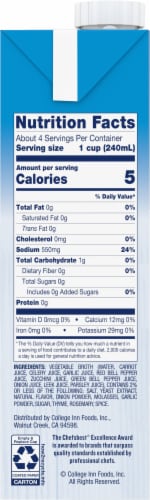 College Inn 100% Natural Vegetable Broth Perspective: right
